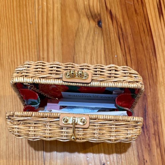 Frances Valentine Paige Wicker Box Chain Strap Purse - Picture 5 of 6